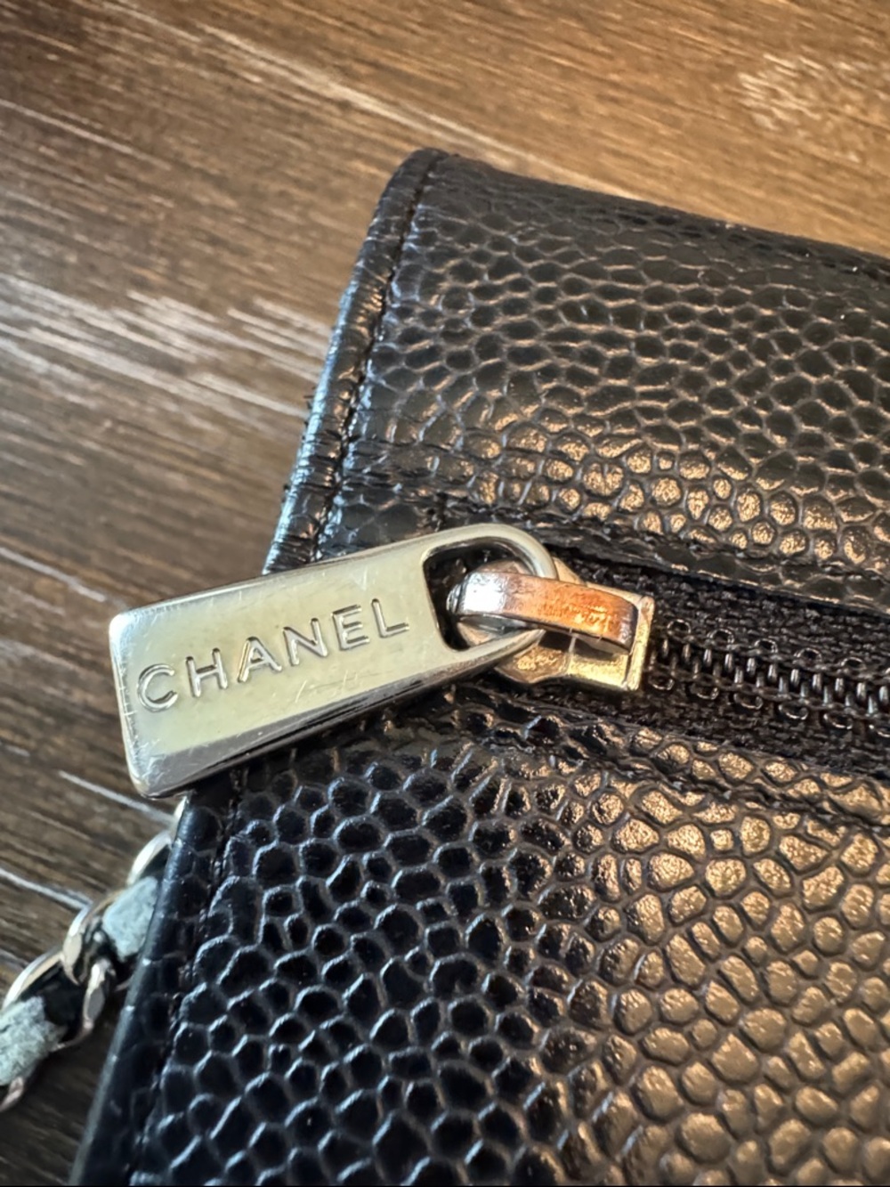 CHANEL Timeless Black Wallet on Chain Caviar - Picture 10 of 15